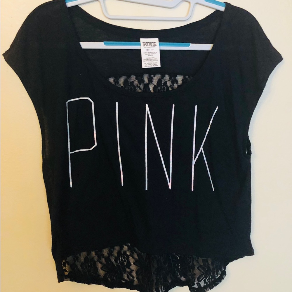 Victoria’s Secret PINK Lace Back Crop Top XS